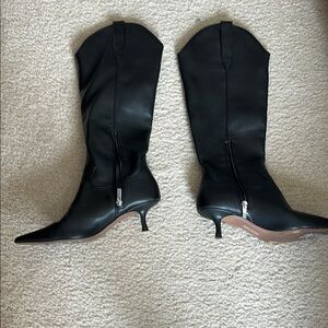 Steve Madden Britt knee high  Black Heeled Boots Sleek Design